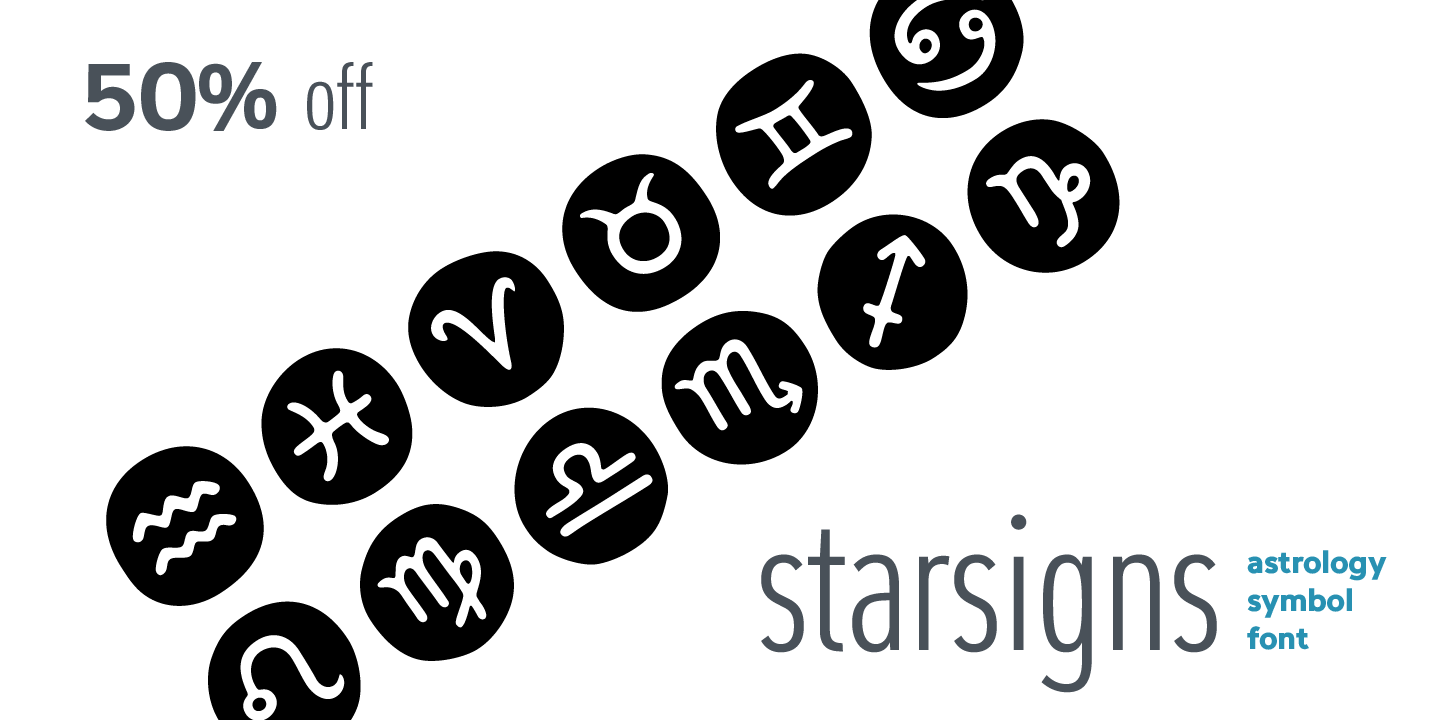 Przykładowa czcionka Starsigns #16